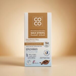 شمع شرائح كوكو 2X10 الاصلي بذبدة الكاكاو و فيتامين e لإزالة الشعر منزلياً دون الحاجه الي تسخين سهلة الاستخدام مناسبه لجميع انواع البشره