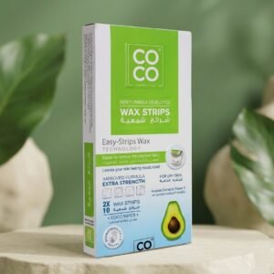 شمع شرائح كوكو 2X10 الاصلي بخلاصة بخلاصة الافوكادو وفيتامين هـ لإزالة الشعر منزلياً دون الحاجه الي تسخين سهلة الاستخدام مناسبه للبشرة الجافه
