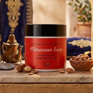 صابون مغربي بوبانا الاصلي لتقشير الجلد الميت والتخلص من البقع الداكنه وتفتيح وتوحيد لون البشرة وتنظيفها بعمق 500 مل