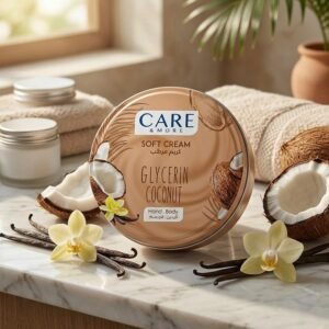 مرطب كير اند مور جوز هند الاصلي للأيد والجسم يعالج بشكل أساسي الجفاف الشديد وخشونة الجلد ويمنح البشرة نعومة فائقة ورائحة عطرية تدوم مناسب للاستخدام اليومي 75 مل⁩⁩