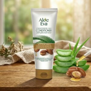 بلسم مقوى للشعر الو إيڤا بالصبار وزيت الأرجان المغربي لحل مشكلة الجفاف الشديد والهيشان والتشابك ومعالجة تقصف الأطراف وتلف الشعر وضعفه وتساقطه 230مل